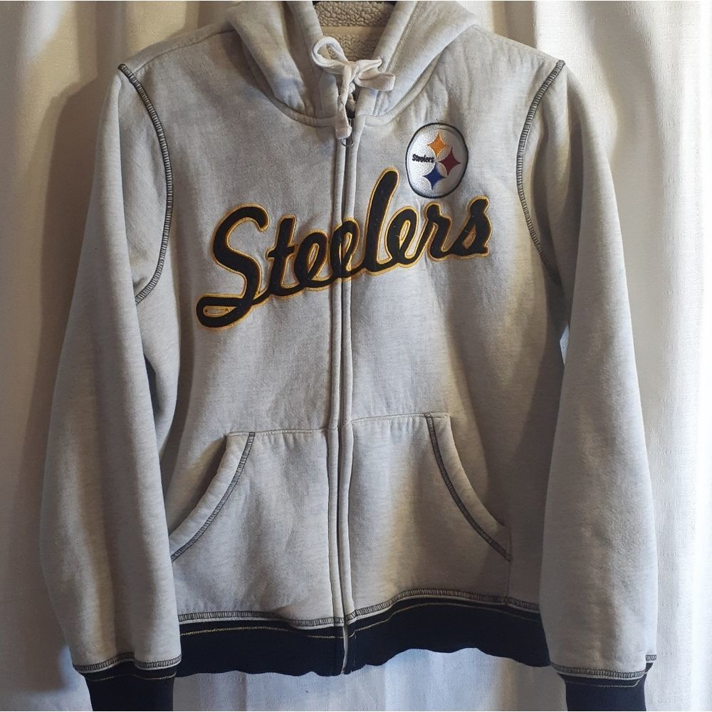 Large Womens Pittsburgh Steelers Hooded Jacket Coat